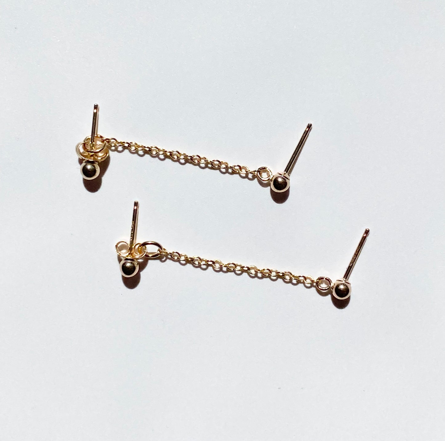 Mini Ball Chain Stud Earrings