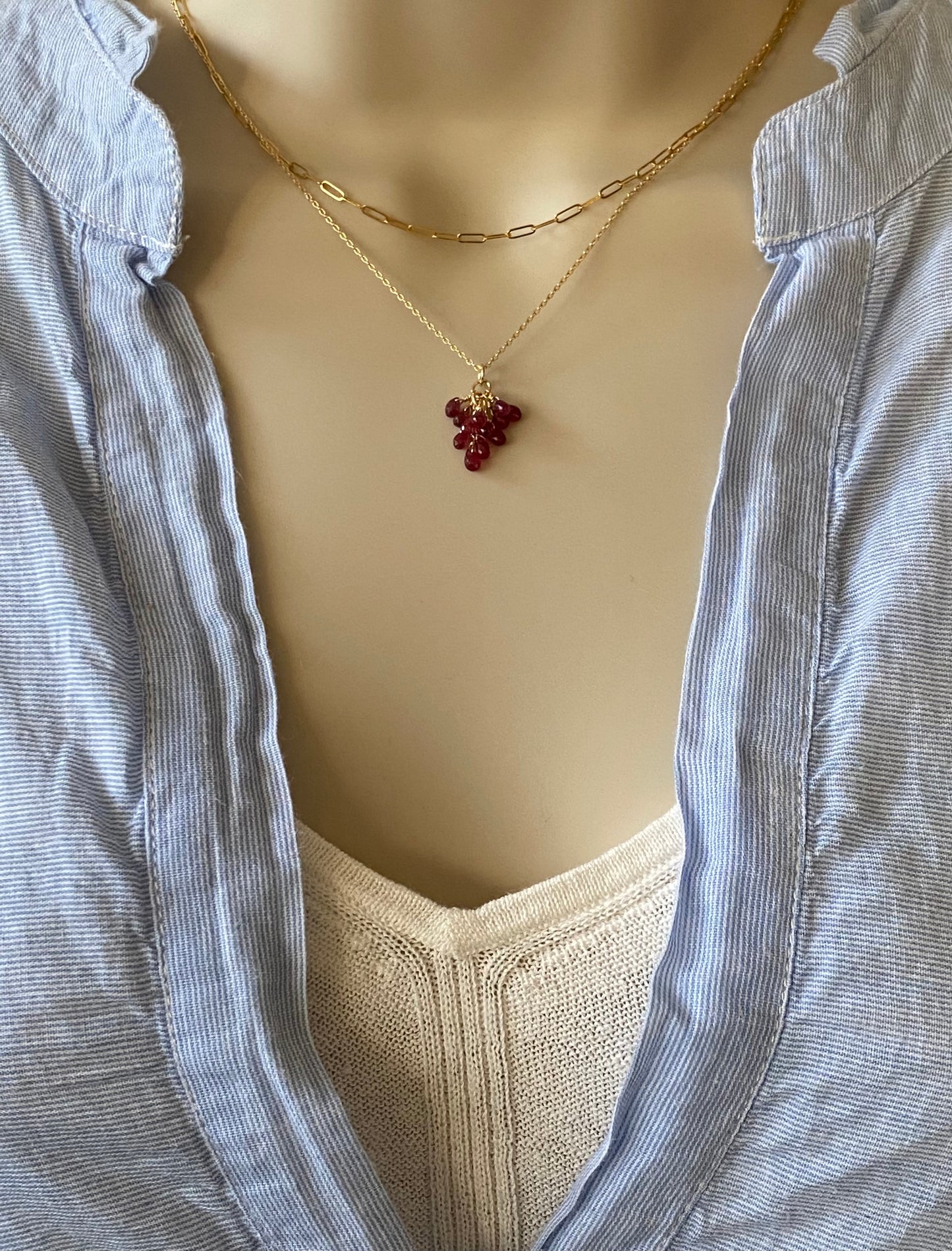 Ruby Pendant Necklace