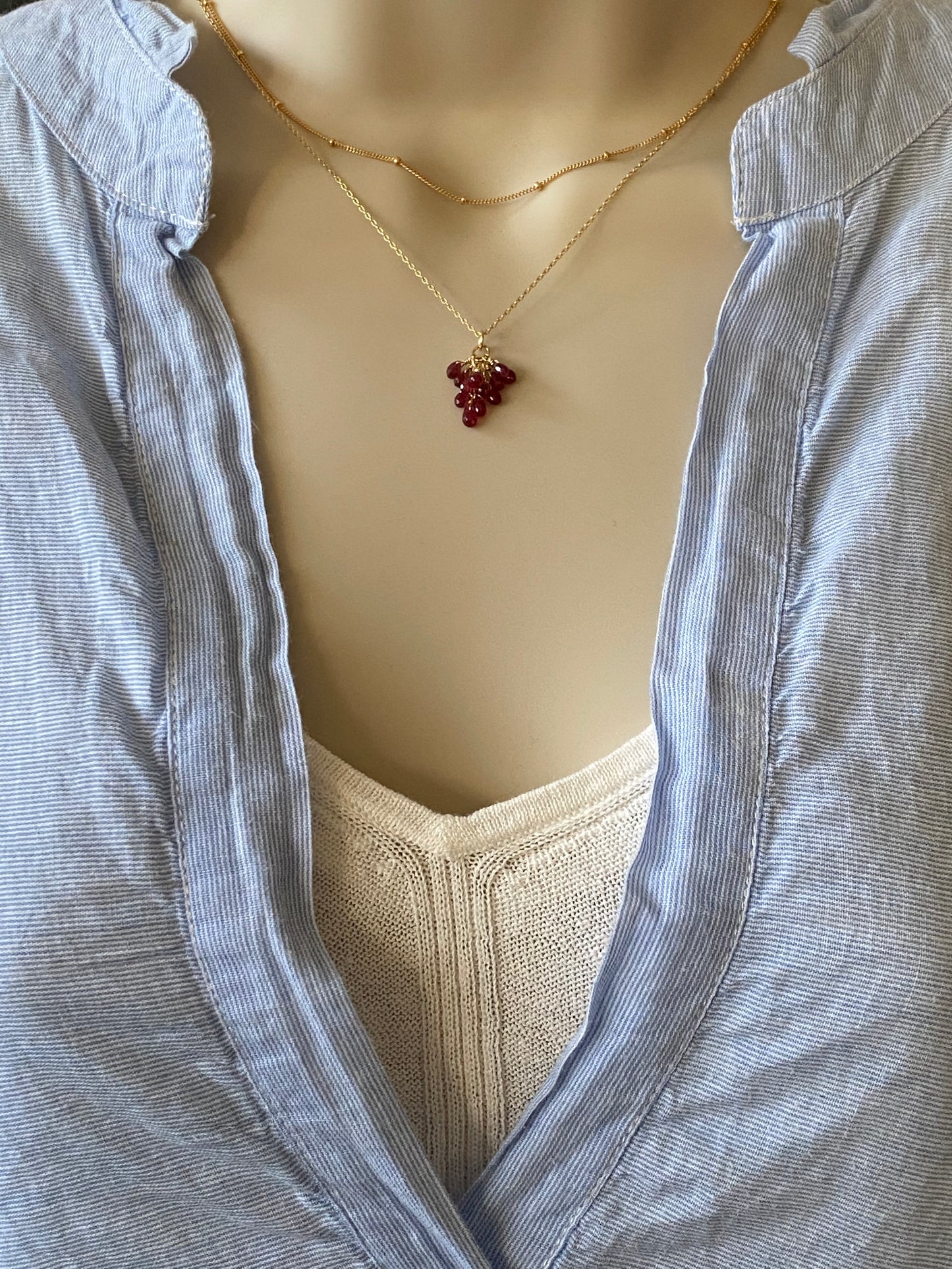 Ruby Pendant Necklace