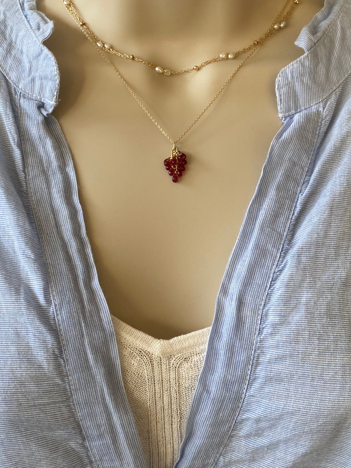 Ruby Pendant Necklace