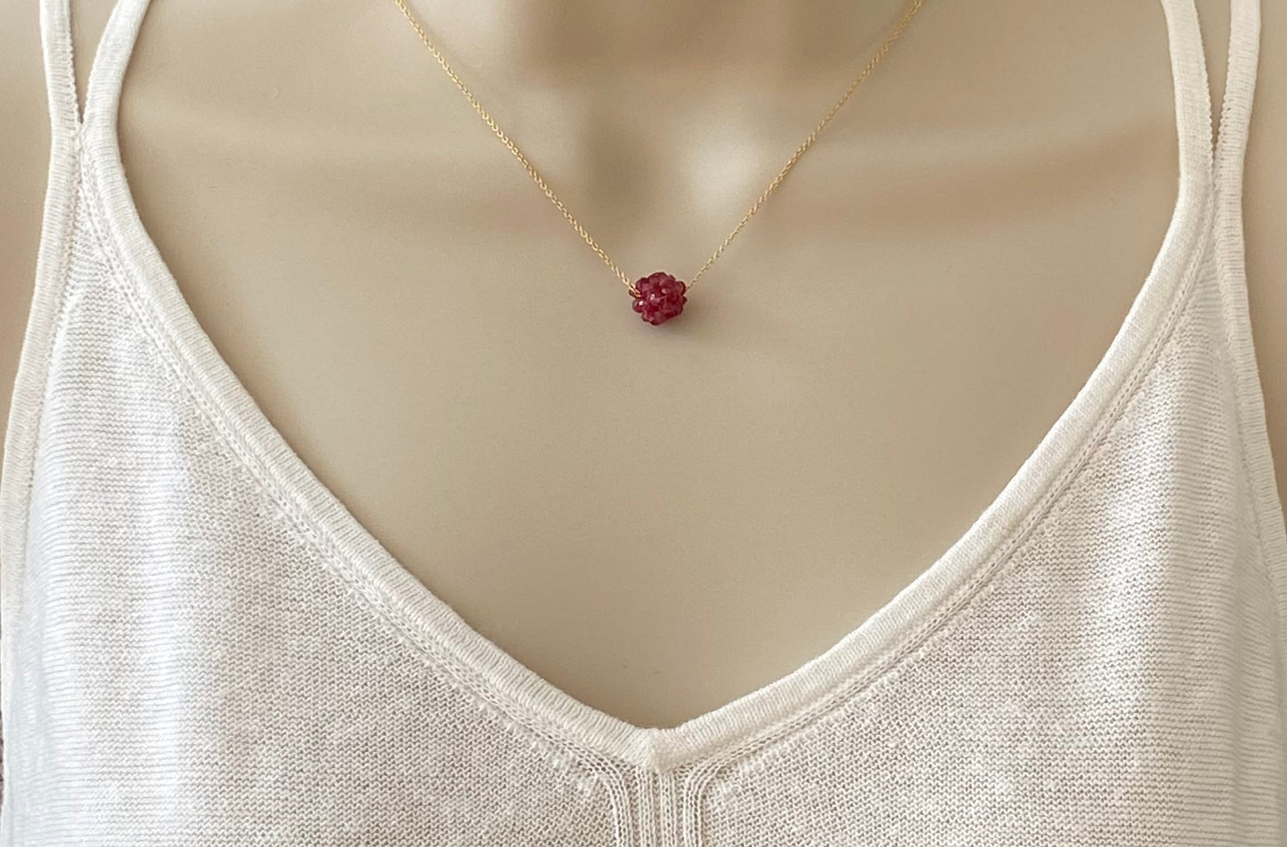 Ruby Ball Necklace
