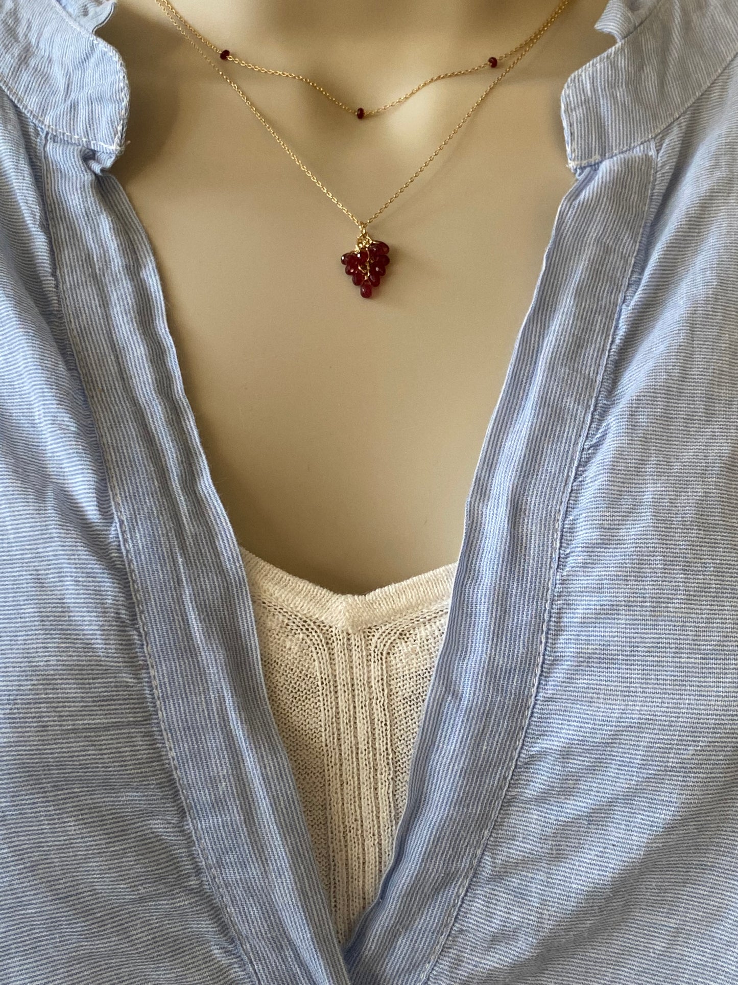 Ruby Pendant Necklace