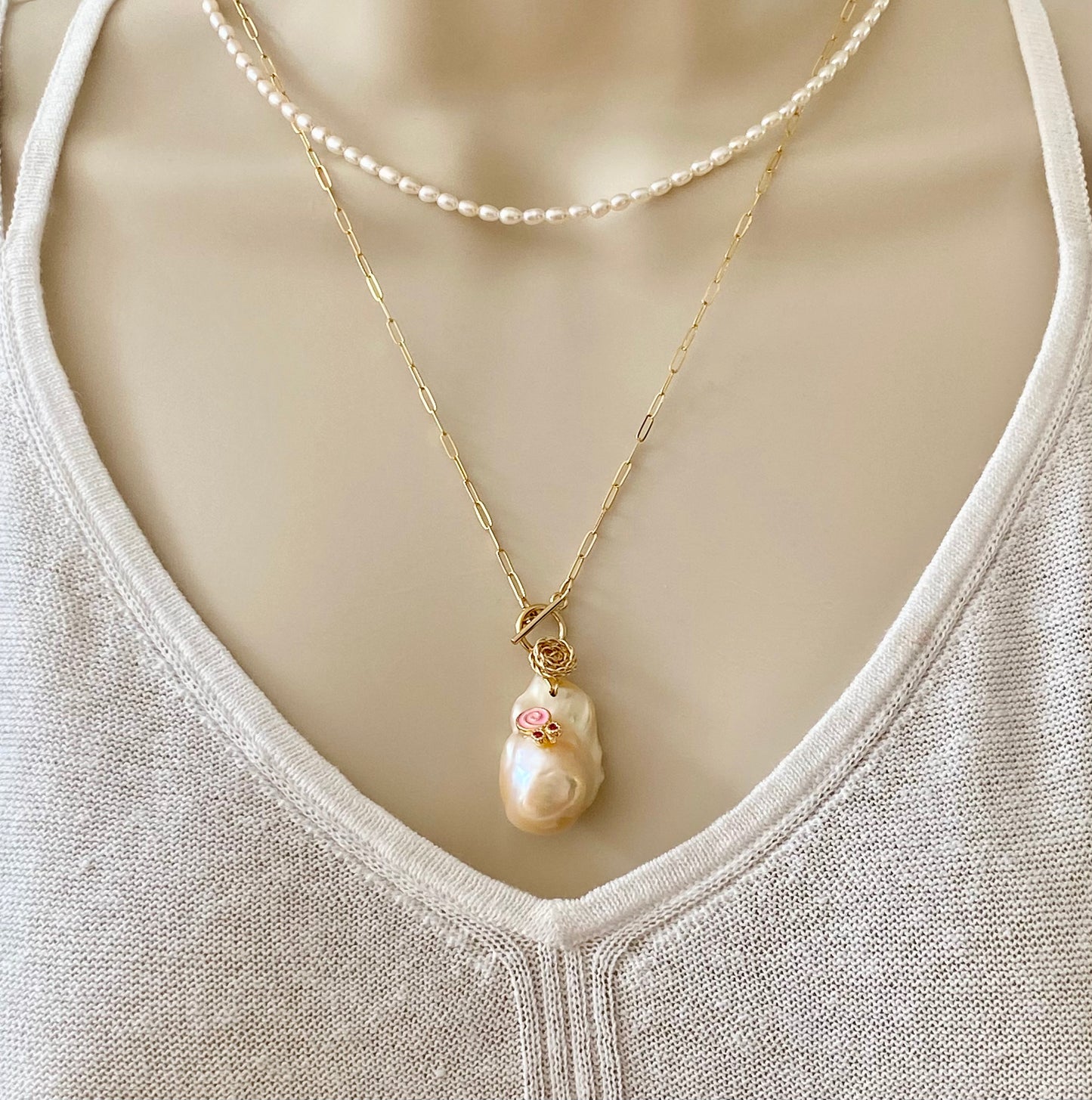 Baroque Pearl Pendant Necklace