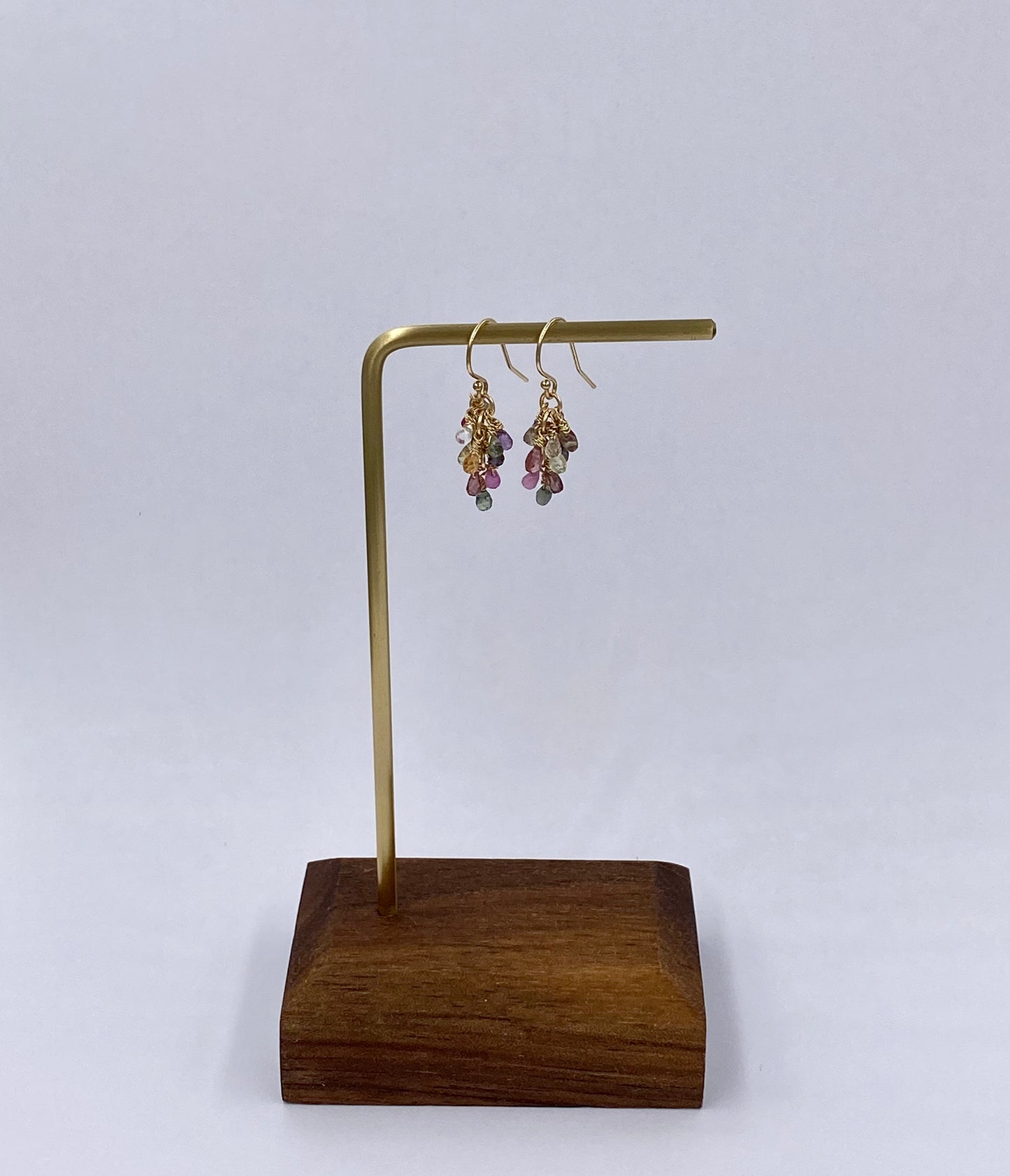 Multicolored Sapphire Drop Earrings