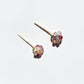 Multicolored Sapphire Ball Stud Earrings