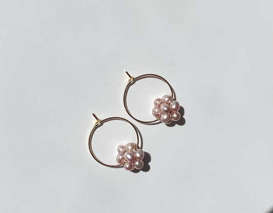 Pearl Hoop Earrings