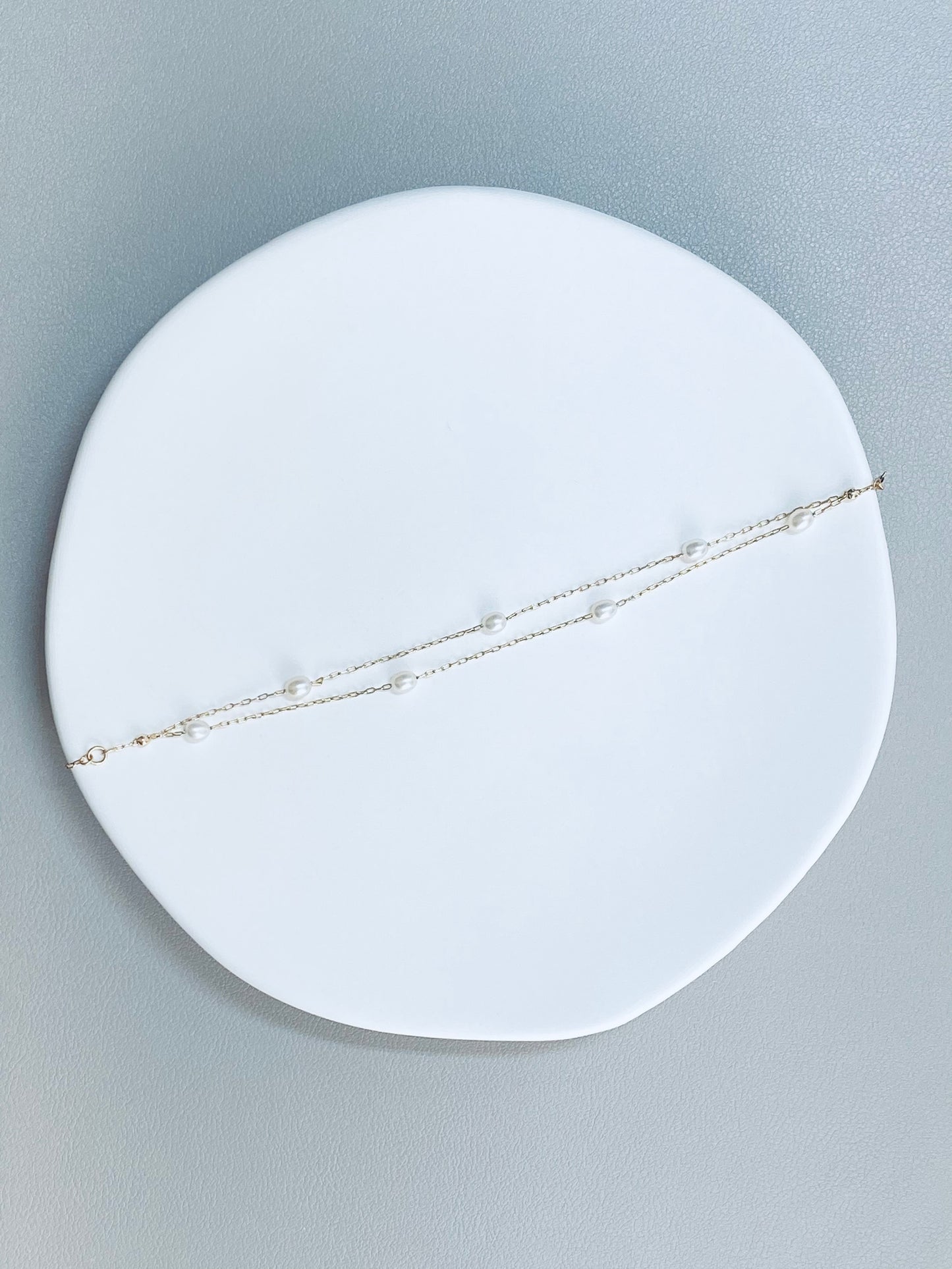 Gypsophila Pearl Double Chains Bracelet