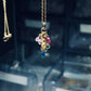 Multicolored Sapphire Pendant Necklace