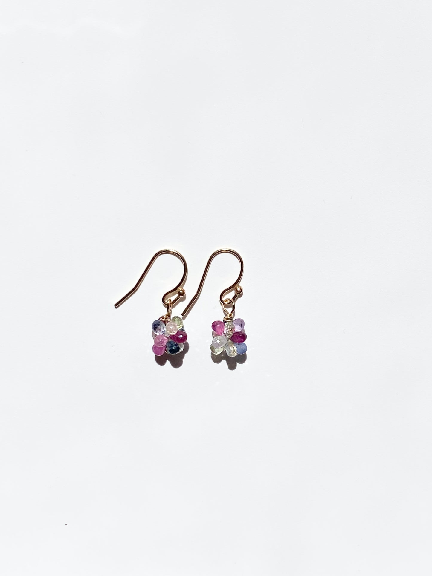 Multicolored Sapphire Drop Earrings