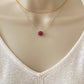 Ruby Ball Necklace