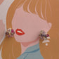 Multicolored Sapphire Ball Stud Earrings