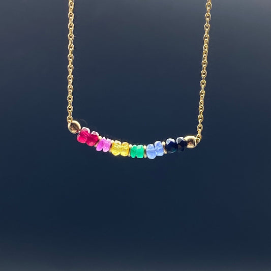Rainbow Sapphire Necklace