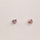 Multicolored Sapphire Ball Stud Earrings