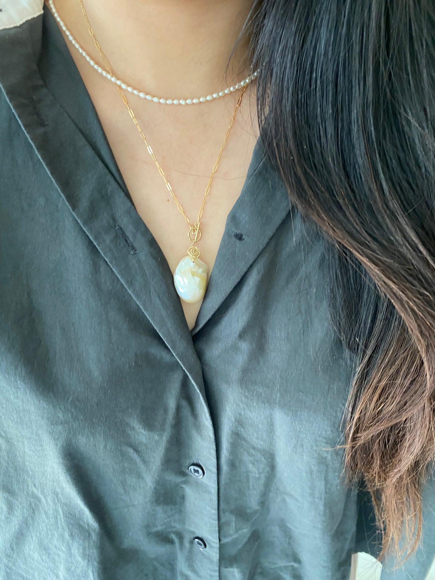 Baroque Pearl Pendant Necklace